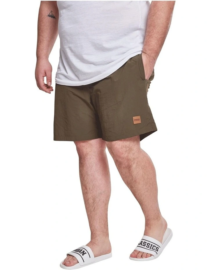 Coupon 😉 Urban Classics Block Swim Shorts In Olive ✔️ 1 Coupon 😉 Urban Classics Block Swim Shorts In Olive ✔️
