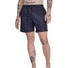 Wholesale 😀 Urban Classics Flamingo Pattern Swim Shorts In Navy ✔️