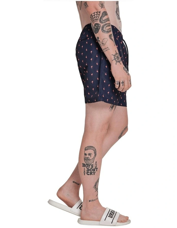 Wholesale ๐ Urban Classics Flamingo Pattern Swim Shorts In Navy โ๏ธ 3 Wholesale ๐ Urban Classics Flamingo Pattern Swim Shorts In Navy โ๏ธ - Image 3
