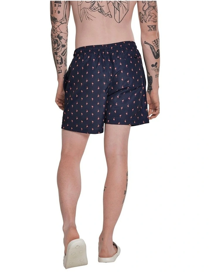 Wholesale ๐ Urban Classics Flamingo Pattern Swim Shorts In Navy โ๏ธ 4 Wholesale ๐ Urban Classics Flamingo Pattern Swim Shorts In Navy โ๏ธ - Image 4