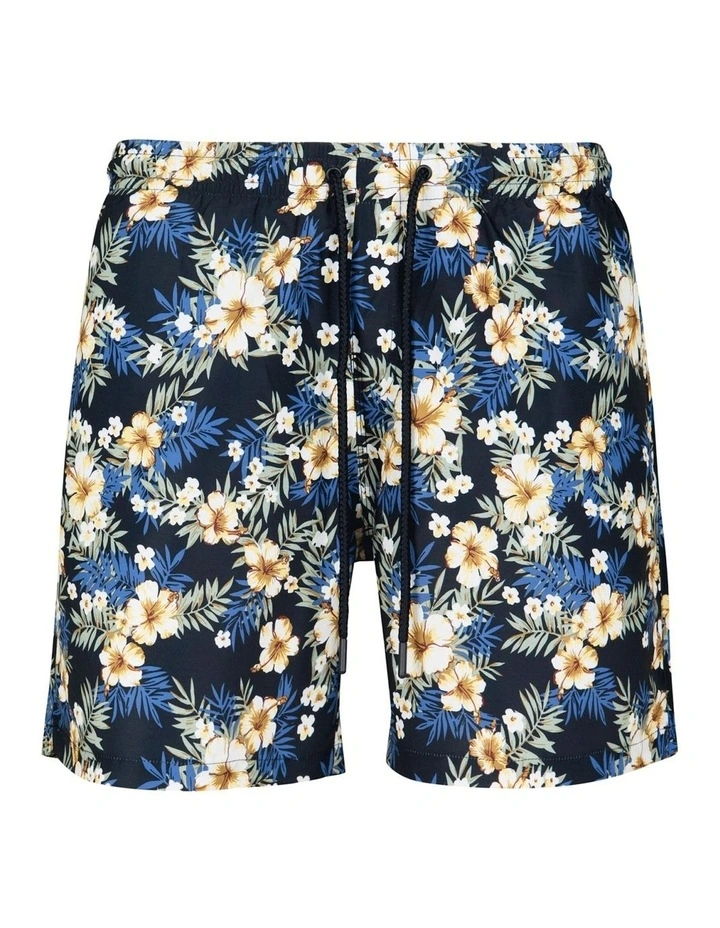 Deals π Urban Classics Hibiscus Pattern Swim Shorts In Navy π 4 Deals π Urban Classics Hibiscus Pattern Swim Shorts In Navy π - Image 4