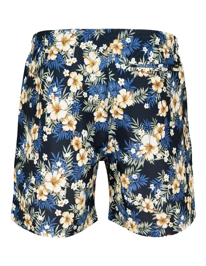 Deals π Urban Classics Hibiscus Pattern Swim Shorts In Navy π 5 Deals π Urban Classics Hibiscus Pattern Swim Shorts In Navy π - Image 5