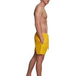 Best Sale 💯 Urban Classics Block Swim Shorts In Chrome Yellow 👏 -KSCY Shop unnamed file 1156