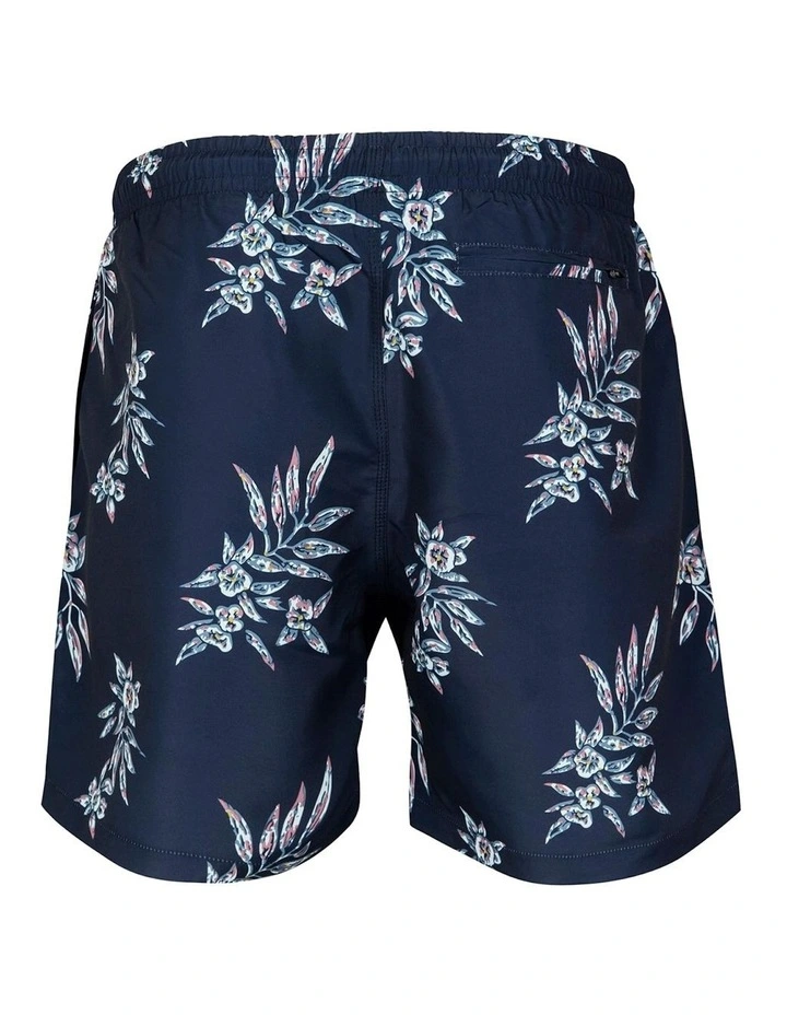 Discount ❤️ Urban Classics Floral Pattern Swim Shorts In Navy 🧨 5 Discount ❤️ Urban Classics Floral Pattern Swim Shorts In Navy 🧨 - Image 5
