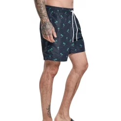 Best Sale ❤️ Urban Classics Island Pattern Swim Shorts In Navy 🔔 -KSCY Shop unnamed file 1243