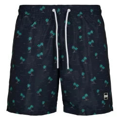 Best Sale ❤️ Urban Classics Island Pattern Swim Shorts In Navy 🔔 -KSCY Shop unnamed file 1245