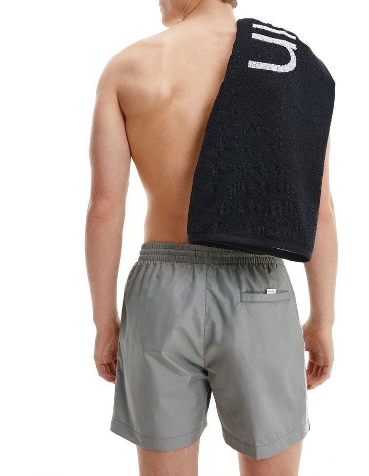 Best Sale π Calvin Klein Core Logo Tape Medium Swimshort In Grey π 3 Best Sale π Calvin Klein Core Logo Tape Medium Swimshort In Grey π - Image 3