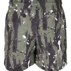Coupon 😉 Urban Classics White Dot Camo Pattern Swim Shorts In Green ✨ -KSCY Shop unnamed file 1260