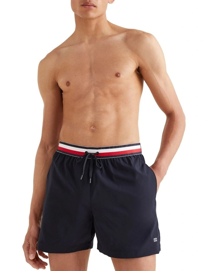 New π Tommy Hilfiger Classic Waistband Swimshort In Navy β 1 New π Tommy Hilfiger Classic Waistband Swimshort In Navy β