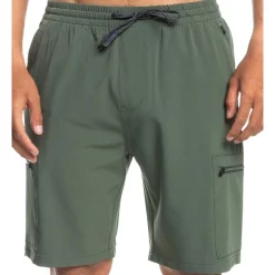 Hot Sale 👍 Quiksilver Elastic Cargo 19 Recycled Amphibian Boardshorts Green ⌛