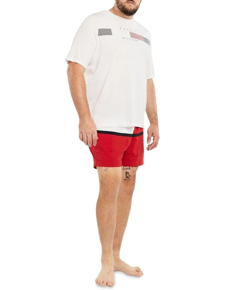 New π Tommy Hilfiger Big & Tall Core Flag Swim Short In Red β 1 New π Tommy Hilfiger Big & Tall Core Flag Swim Short In Red β