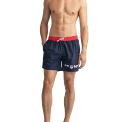 Hot Sale 👍 Gant Retro Shield Swim Short In Evening Blue 🥰