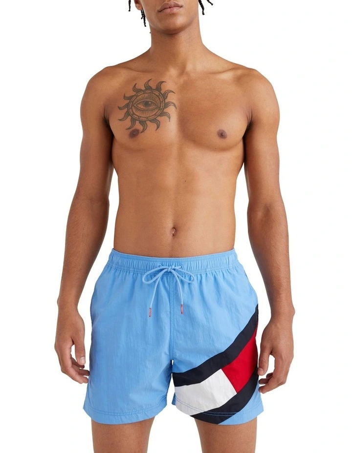 Promo π Tommy Hilfiger Slim Fit Solid Flag Swimshort In Blue π 1 Promo π Tommy Hilfiger Slim Fit Solid Flag Swimshort In Blue π