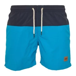 Brand new ✔️ Urban Classics Block Swim Shorts In Navy/Turquoise ⌛ -KSCY Shop unnamed file 1553