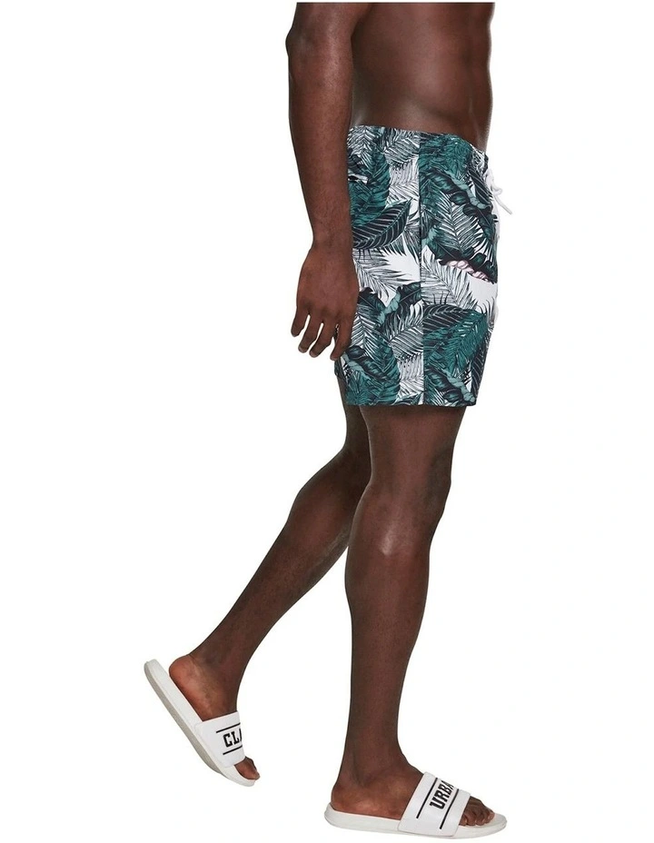Discount ⌛ Urban Classics Leaves Pattern Swim Shorts In Green 👏 3 Discount ⌛ Urban Classics Leaves Pattern Swim Shorts In Green 👏 - Image 3