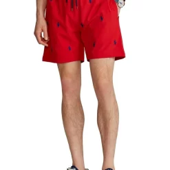 Flash Sale ❤️ Polo Ralph Lauren Traveler Classic Swim Trunk 5.75-Inch In Red 🥰