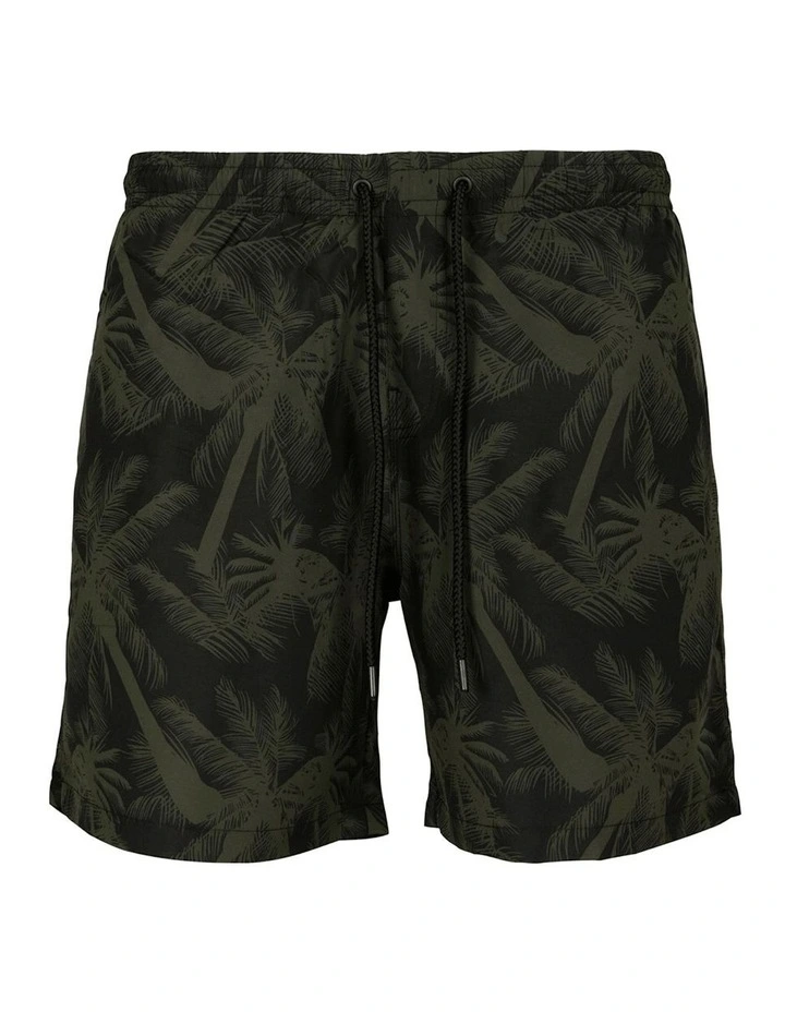 Best deal ❤️ Urban Classics Palm Pattern Swim Shorts In Olive 🥰 5 Best deal ❤️ Urban Classics Palm Pattern Swim Shorts In Olive 🥰 - Image 5