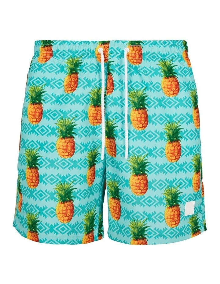 Budget 𧨠Urban Classics Pineapple Swim Shorts In Green βοΈ 5 Budget 𧨠Urban Classics Pineapple Swim Shorts In Green βοΈ - Image 5