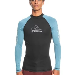 Flash Sale ⌛ Quiksilver Waterman Apac Long Sleeve Upf 50 Rash Vest In Insignia Blue ✔️