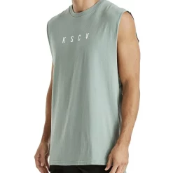 Discount ❤️ KSCY Join Step Hem Muscle Tank Top In Sage 🔥 -KSCY Shop unnamed file 1907