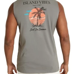Outlet 🌟 Johnny Bigg Island Vibes Muscle Tee In Grey 🥰 -KSCY Shop unnamed file 2044