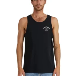New 🎁 Quiksilver Script Talk Tank In Black 😀