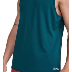 Discount ✔️ 2XU Aero Tank In Deep Jade/Silver Reflective 🌟 -KSCY Shop unnamed file 2134