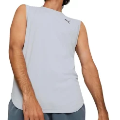 Cheap ✔️ PUMA Studio Mesh Tank In Platinum Grey 🧨
