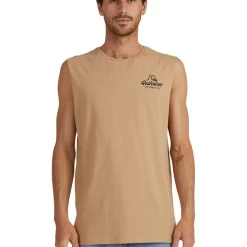 Best Sale 🧨 Quiksilver Unbothered Sleeveless Muscle T-Shirt In Tannin 🥰