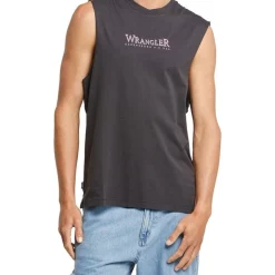 Outlet ❤️ Wrangler Sunrise Baggy Muscle In Black 💯
