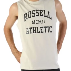Coupon ❤️ Russell Athletic Arch Keyline Muscle Tank In Sand 🤩