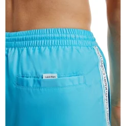 Budget 🔥 Calvin Klein Core Logo Tape Medium Swimshort In Blue 🌟 -KSCY Shop unnamed file 23