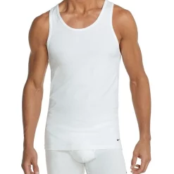 Discount ✔️ Nike Everyday Stretch Singlet White 2 Pack 😀