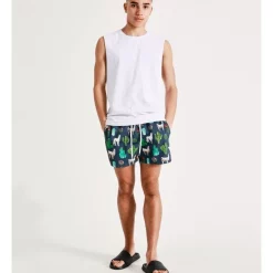 Cheap 🔥 Kenji Swim Prickly Llama Swim Short In Navy 🌟