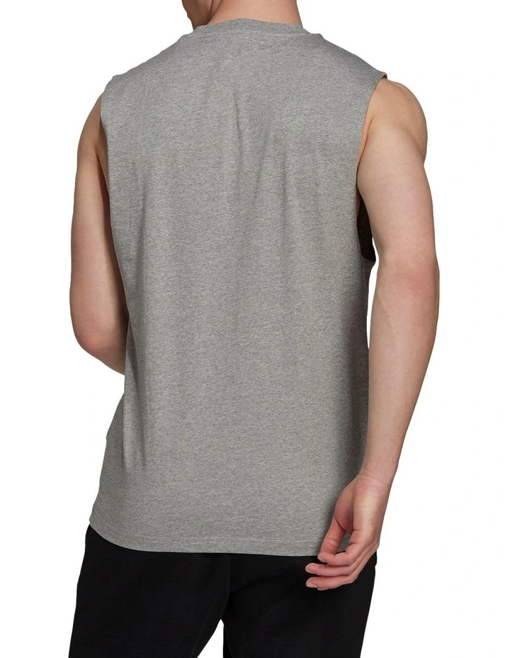 Best Sale π Adidas Essentials Big Logo Tank Top Medium Grey Heather π 2 Best Sale π Adidas Essentials Big Logo Tank Top Medium Grey Heather π - Image 2