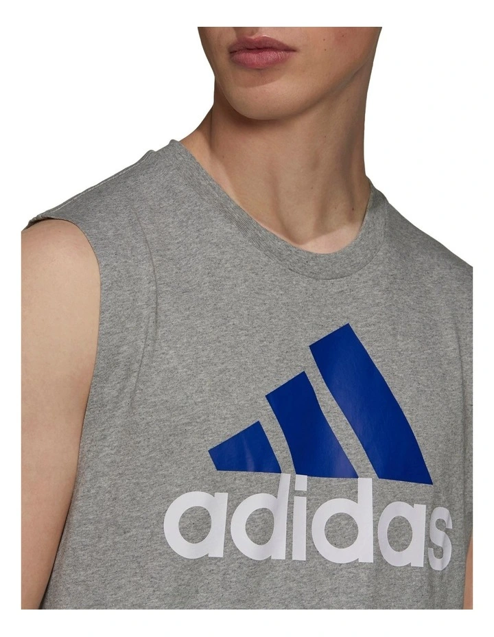 Best Sale π Adidas Essentials Big Logo Tank Top Medium Grey Heather π 4 Best Sale π Adidas Essentials Big Logo Tank Top Medium Grey Heather π - Image 4