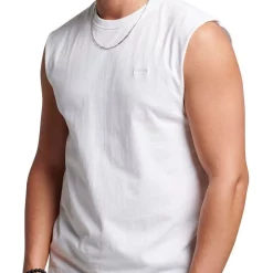 Outlet ⌛ Superdry Vintage Logo Embroidery Vest In White 😍