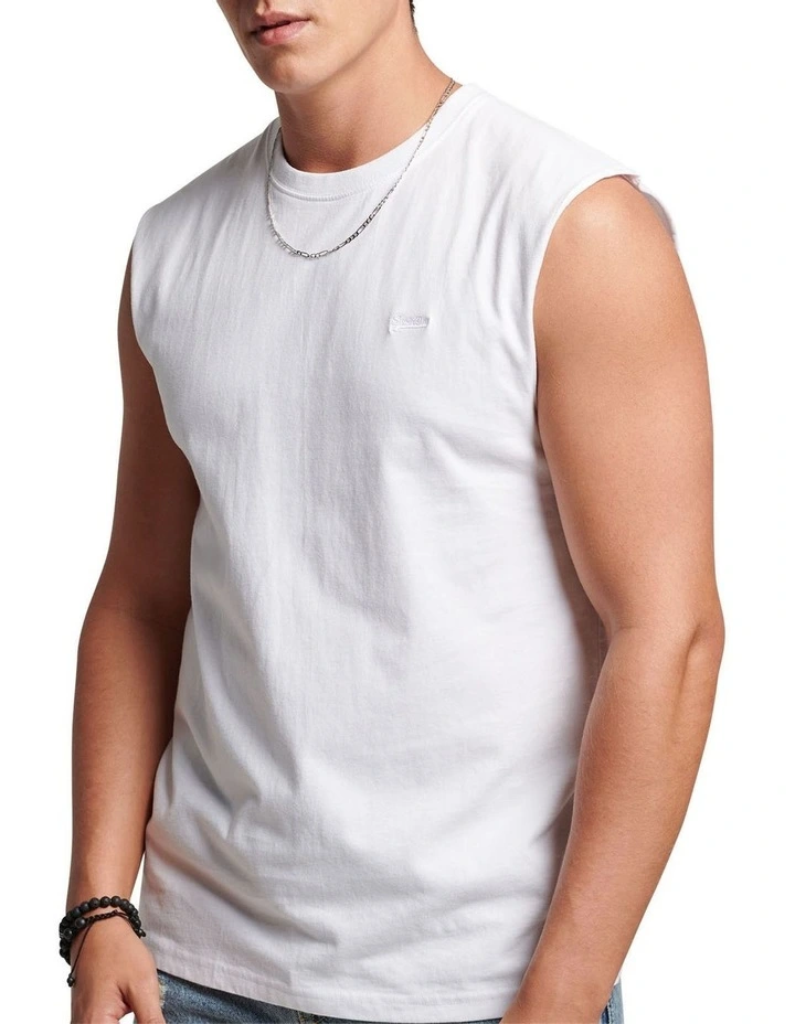 Outlet β Superdry Vintage Logo Embroidery Vest In White π 1 Outlet β Superdry Vintage Logo Embroidery Vest In White π