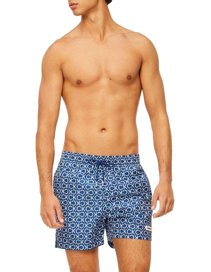 Best Sale π Calvin Klein Core Solids Iconic Logo Medium Swimshort In Blue/White π 4 Best Sale π Calvin Klein Core Solids Iconic Logo Medium Swimshort In Blue/White π - Image 4