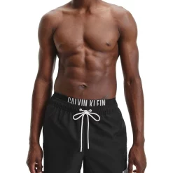 New ✨ Calvin Klein Intense Power Waistband Medium Swimshort In Black 🎉