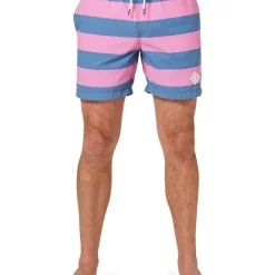 Best reviews of 👍 Blazer Knox Block Stripe Swim Short Denim/Taffy 🎉
