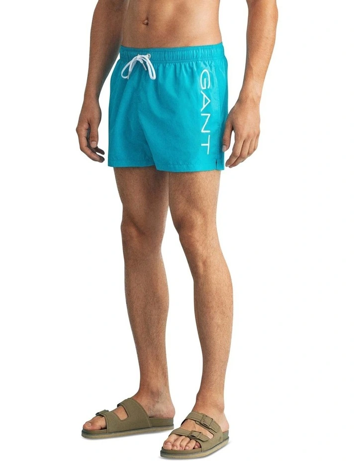 Cheap π Gant Lightweight Logo Swim Short In Turquoise Lagoon 𧨠2 Cheap π Gant Lightweight Logo Swim Short In Turquoise Lagoon 𧨠- Image 2