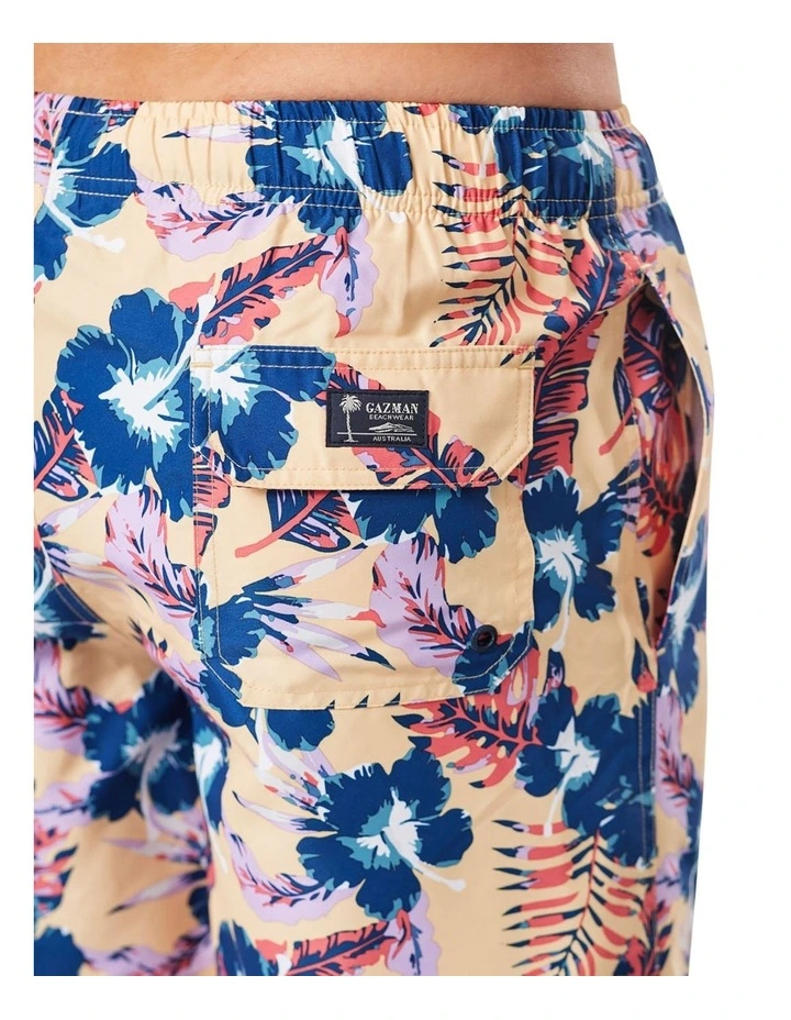 Budget π Gazman Hibiscus Swim Short In Orange π 4 Budget π Gazman Hibiscus Swim Short In Orange π - Image 4