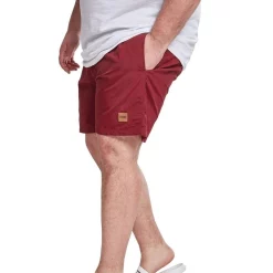 Buy 🎉 Urban Classics Block Swim Shorts In Cherry 🧨