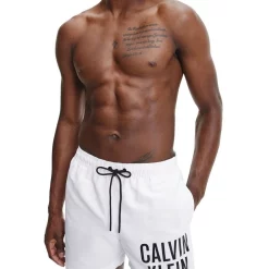 Coupon ✔️ Calvin Klein Intense Power Logo Medium Swimshort In White ✔️
