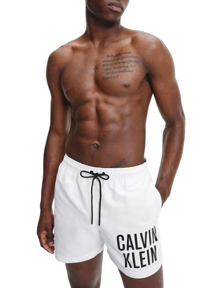 Coupon ✔️ Calvin Klein Intense Power Logo Medium Swimshort In White ✔️ 1 Coupon ✔️ Calvin Klein Intense Power Logo Medium Swimshort In White ✔️