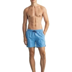 Cheapest 🎁 Gant Basic Swim Shorts Classic Fit In Blue 🛒