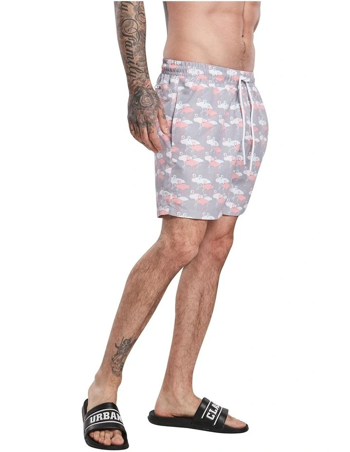 Cheapest π Urban Classics Flamingo Pattern Swim Shorts In Purple π 4 Cheapest π Urban Classics Flamingo Pattern Swim Shorts In Purple π - Image 4